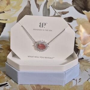 Elegant Silver and Pink Necklace